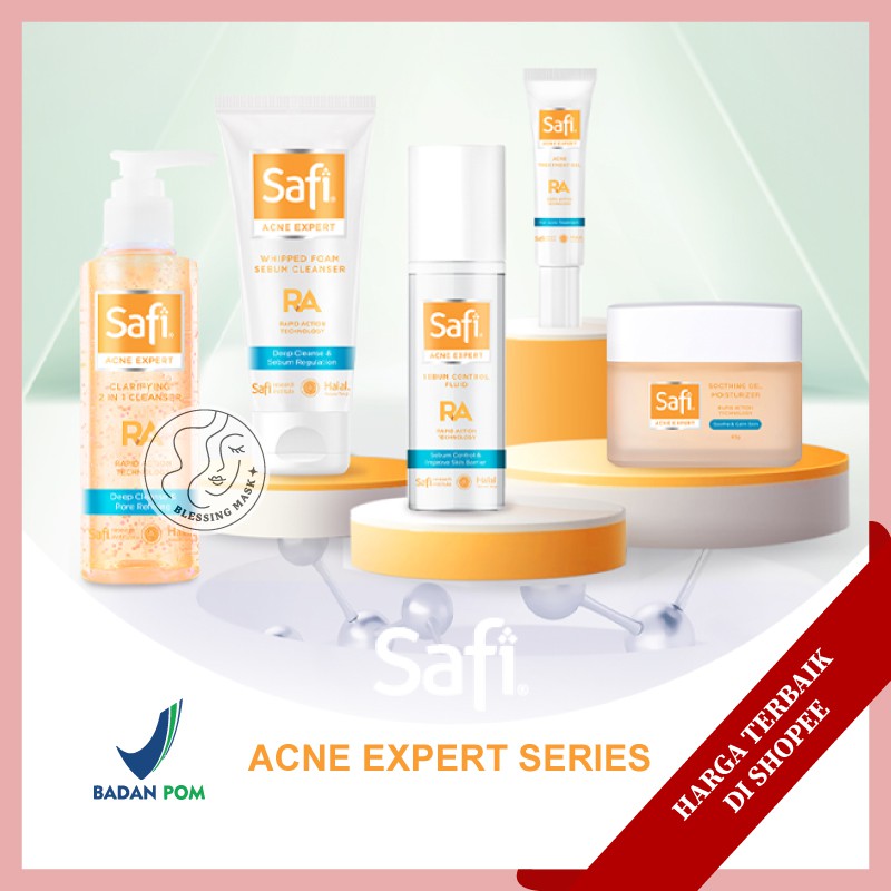 Jual Safi Acne Expert Acne Treatment Gel Clarifying 2in1 Cleanser Foam