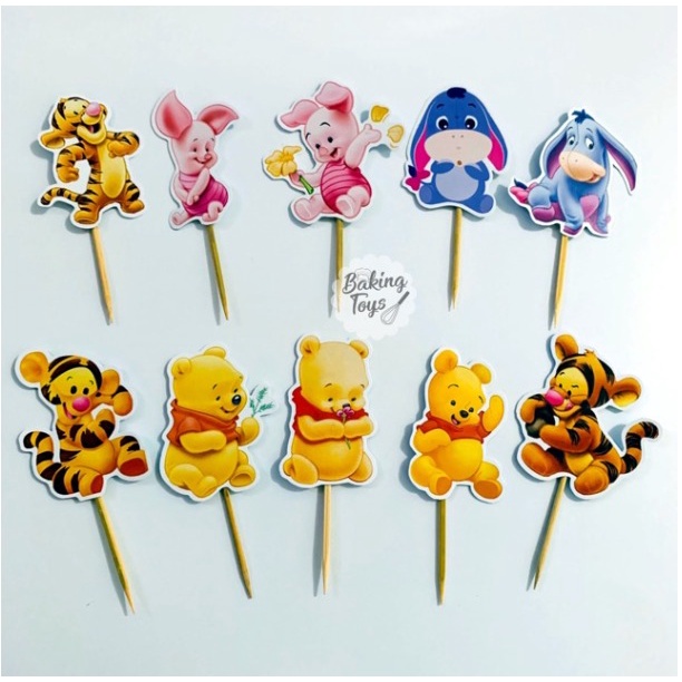 Jual Winnie The Pooh Topper Cupcake / Hiasan Kue Ulang Tahun | Shopee