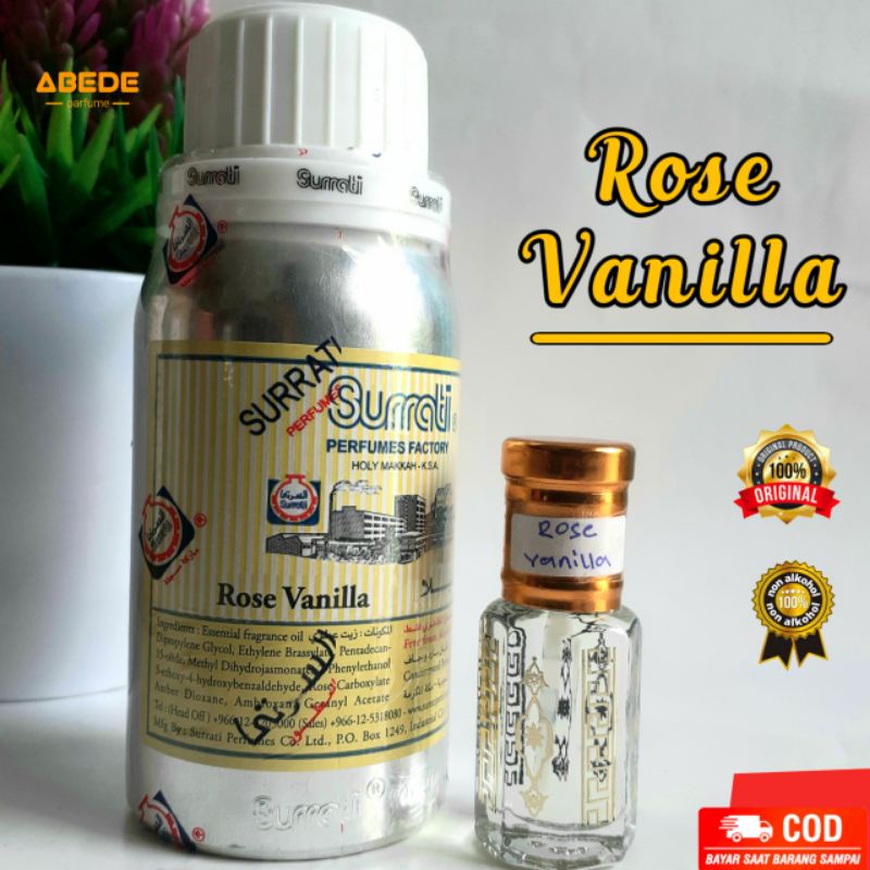 Jual Parfume Rose Vanilla Surrati Mawar Vanilla 100 Bibit Murni Non Alkohol Asli Arab Saudi 9981