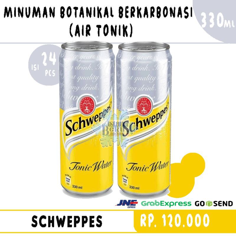 Jual Schweppes Tonic Water 330ml (1 Dus = 24 Pcs) | Shopee Indonesia