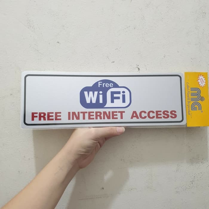Jual Stiker Sticker Tempel Tulisan Gambar Logo Free Internet Access ...