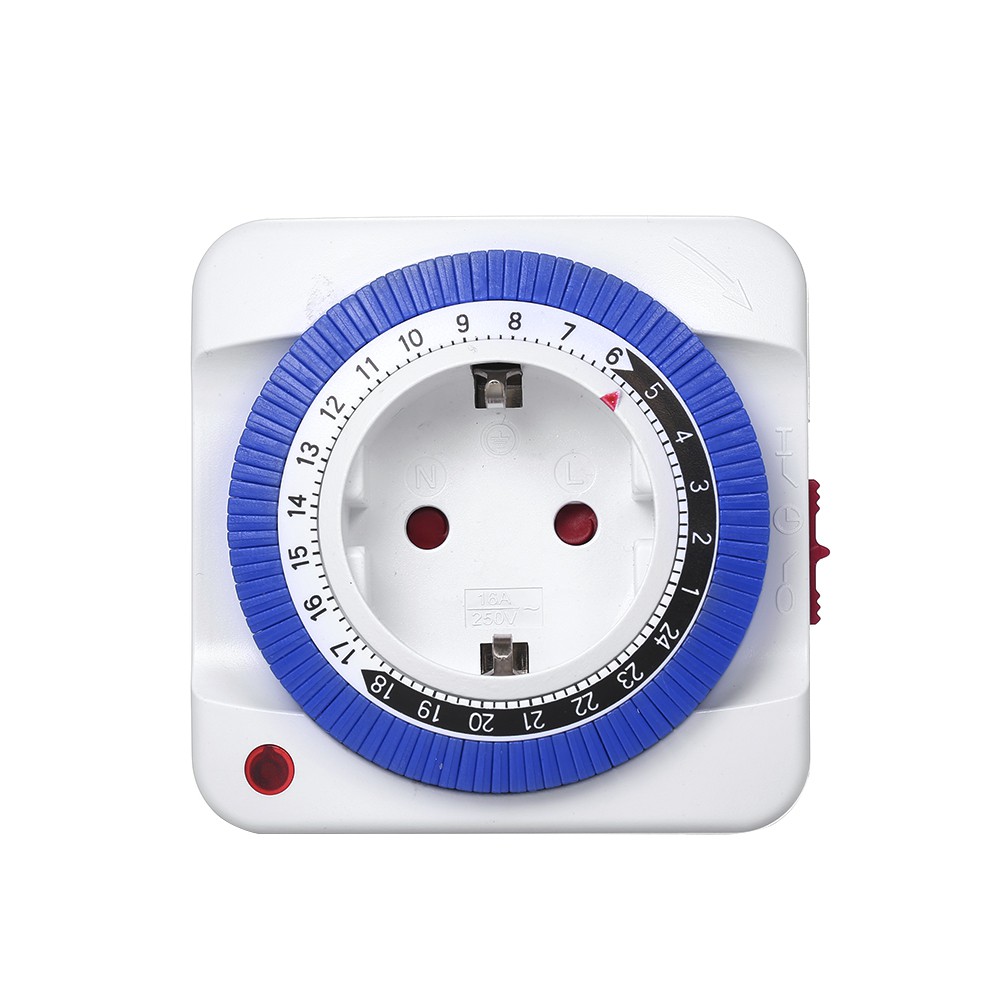 Jual Stop kontak timer listrik manual analog 24 jam stok kontak listrik ...
