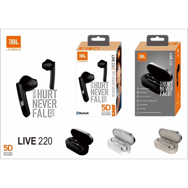 Jual Jbl live 220 tws bluetooth wireless by harman 5.0 pure bass Shopee Indonesia
