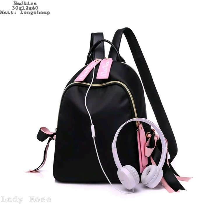 Jual tas ransel nadira tas ransel mini korea ala kekinian murah - Hitam ...