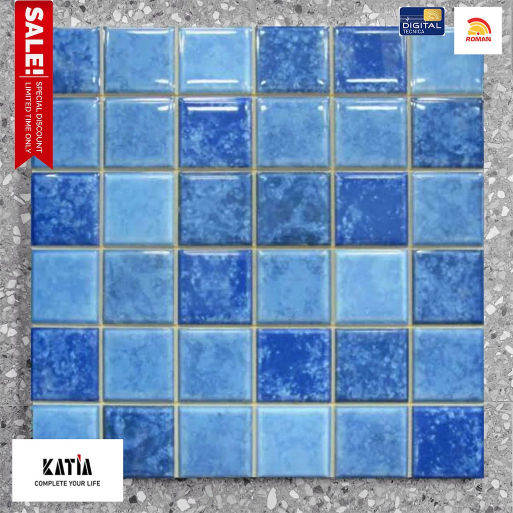 Jual Keramik Kolam Renang Pwa 30x30 Wt Roman Pwa33711 Pwa33713 Pwa