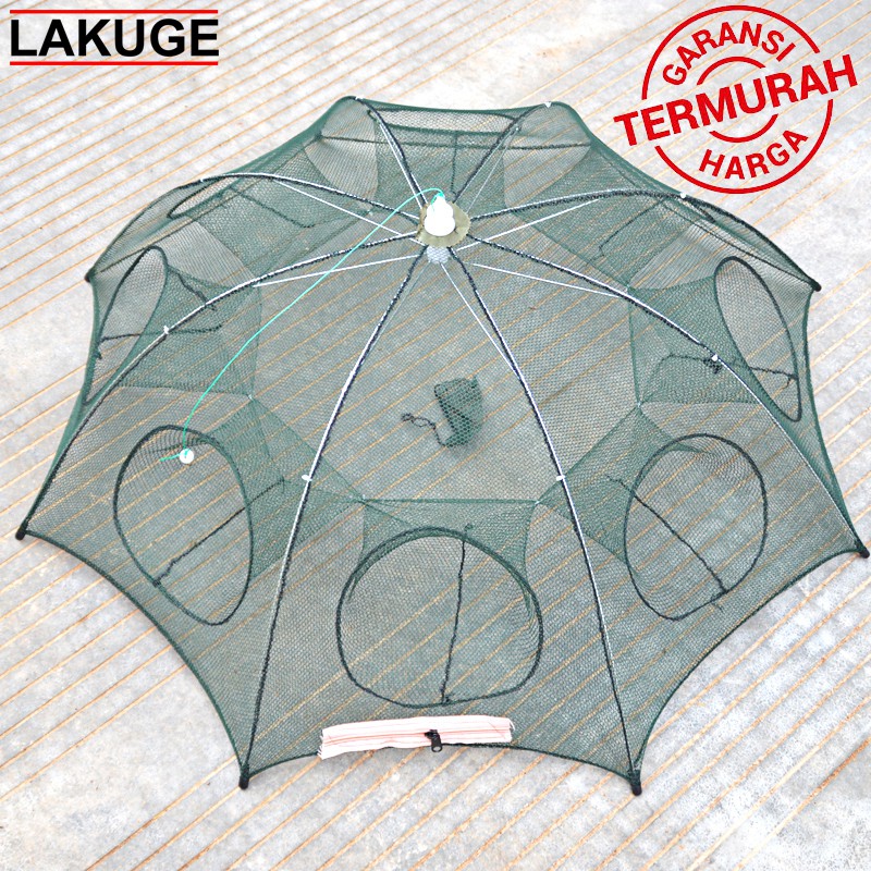 Jual Jala Hexagonal Jaring Pancing Ikan 8 Hole Fishing Net Trap Cage ...