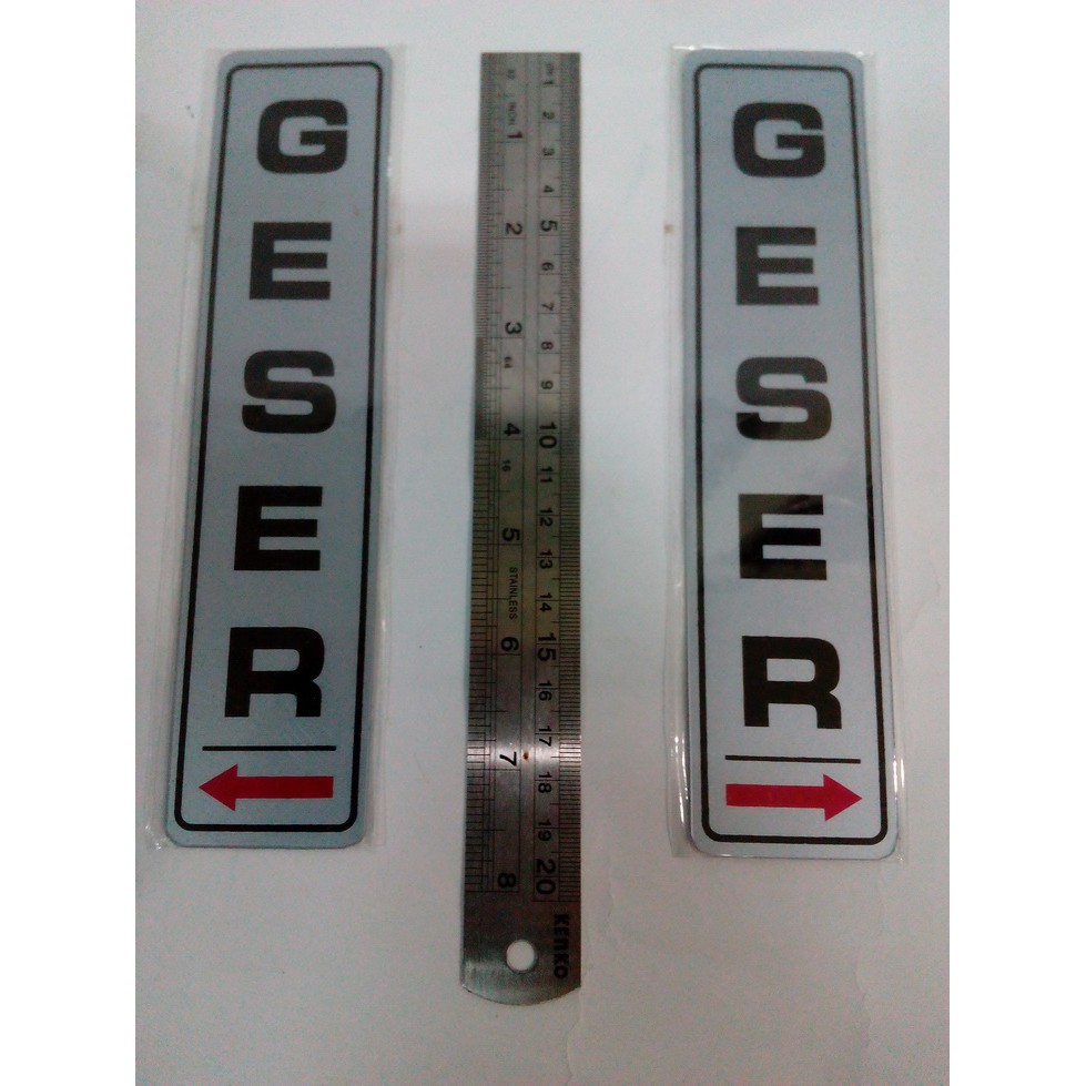 Jual Paket 2 Sticker GESER (Kiri + Kanan) / Tempelan Stiker Petunjuk Di ...