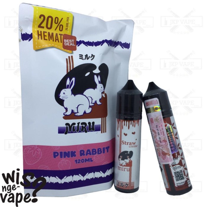 Jual Miru Pink Rabbit 60ml - By Jozojo Brew Liquid Vape Freebase ...