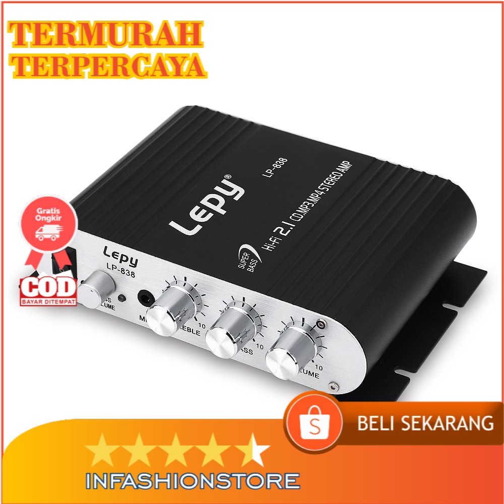 Jual PROMO GERCEP HiFi Stereo Amplifier Treble Bass Booster perangkat ...