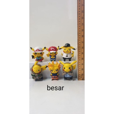 Jual Action figure Pikachu pokemon set isi 6 pcs | Shopee Indonesia