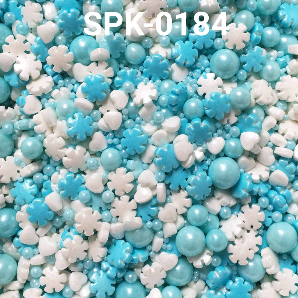 Jual SPK-0184 Sprinkles sprinkle springkel 1kg 1 kilo mix putih biru ...