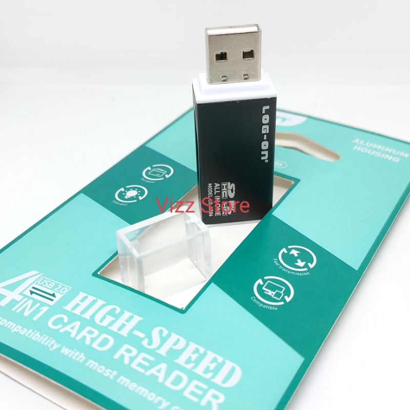 Jual Card Reader LOG ON 4in1 High Speed 480 Mb/s Aluminum Housing ...