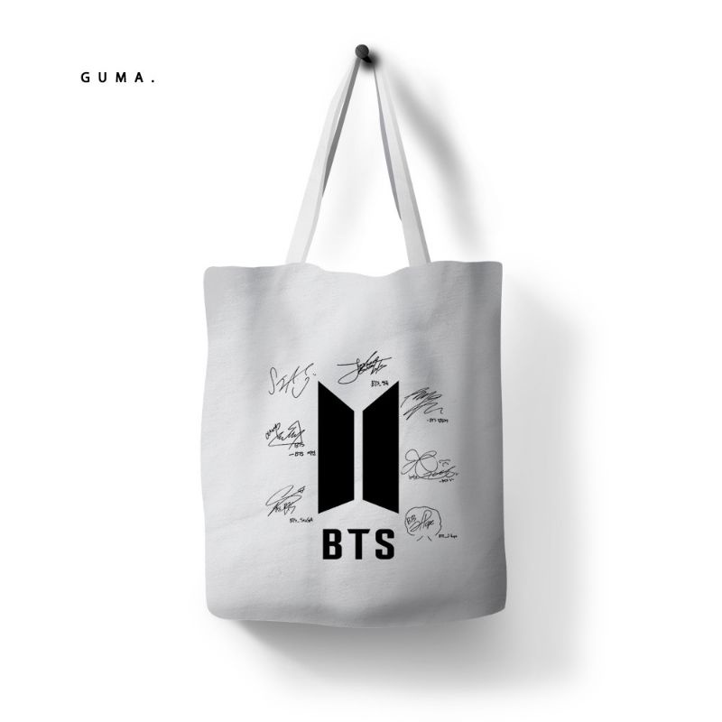 Jual TOTEBAG BTS / TAS BAHU/ BTS PREMIUM KANVAS HANDMADE / BTS TOTEBAG ...