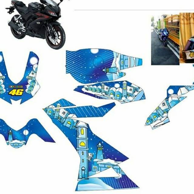 Jual STIKER Decal r15 new tavullia ROSSI | Shopee Indonesia