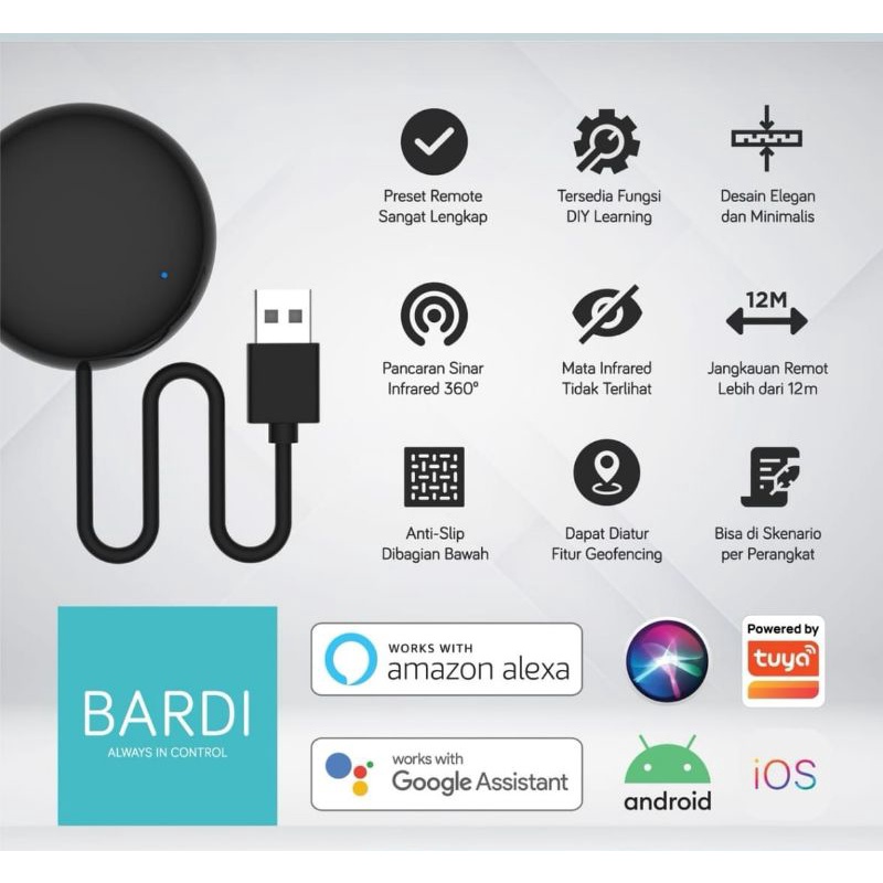 Jual BARDI Official Smart Universal IR Remote 12M WiFi Wireless IoT ...