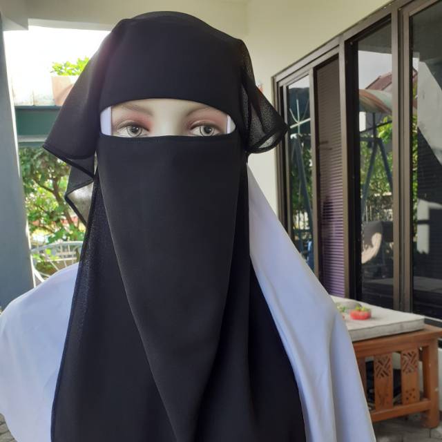 Jual Cadar Niqab Bandana Silky Sifon Arab 3 Layer Rahma Habiba Shopee