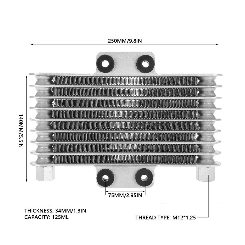 Jual oil cooler /radiator oli 8 baris satria fu universal 8 row ...
