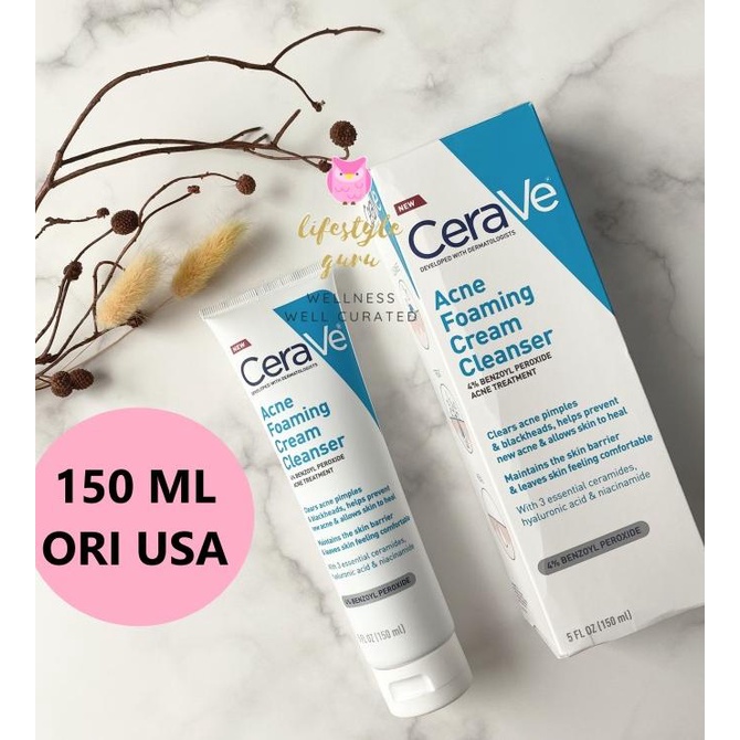 Jual Cerave Acne Foaming Cream Cleanser 150Ml Benzoyl Peroxide ...