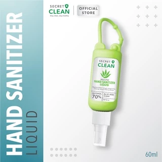 Secret Clean Hand Sanitizer Liquid 60ml + Silicone Case