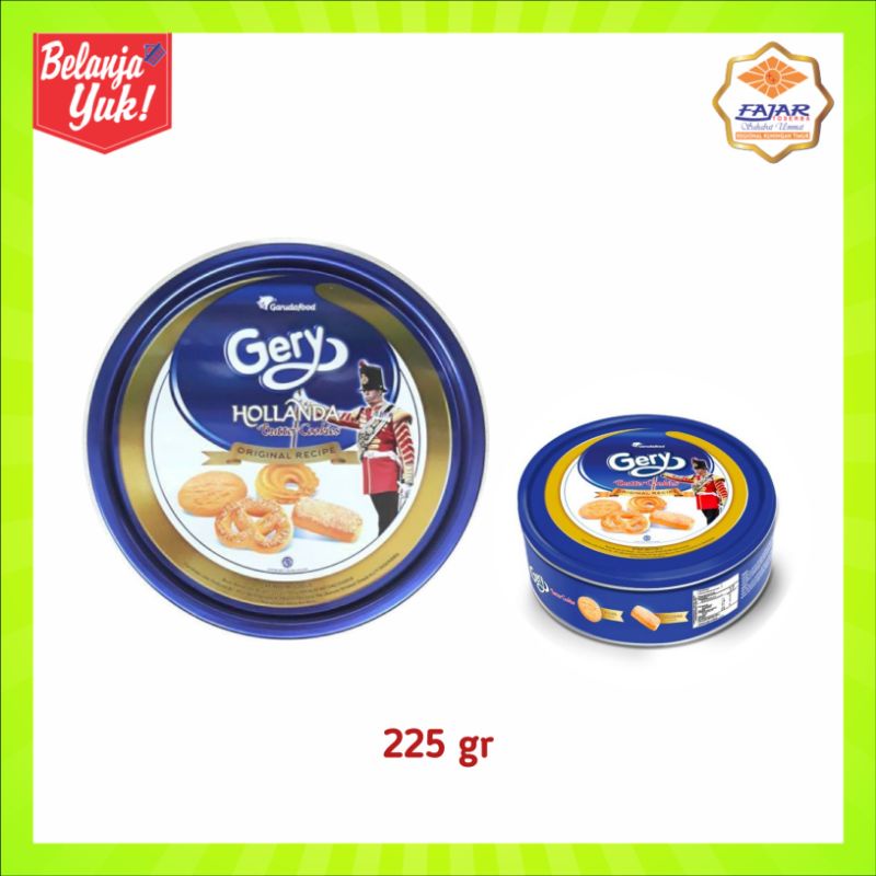 Jual Gery Hollanda Butter Cookies 225gr Biskuit Vanilla Kemasan