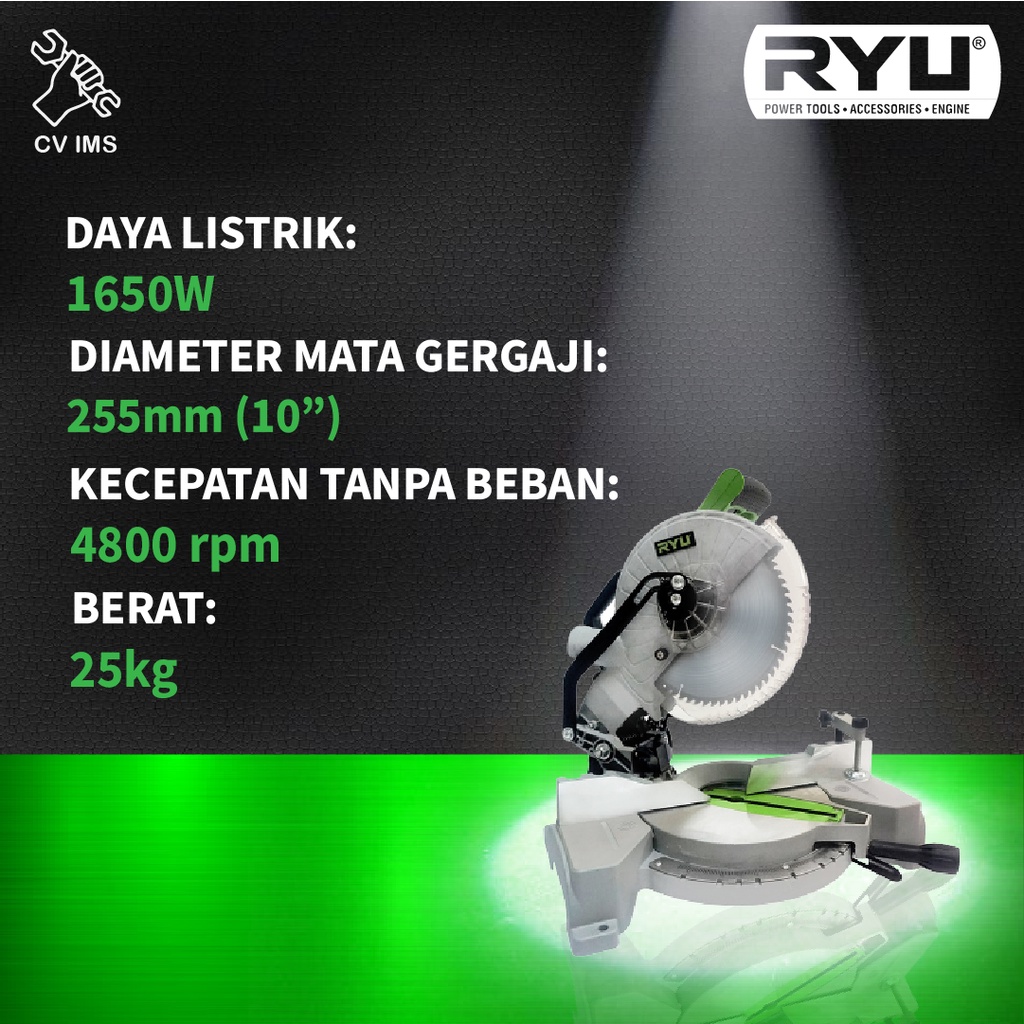 Jual Mesin Gergaji Potong Aluminium Miter Saw 10