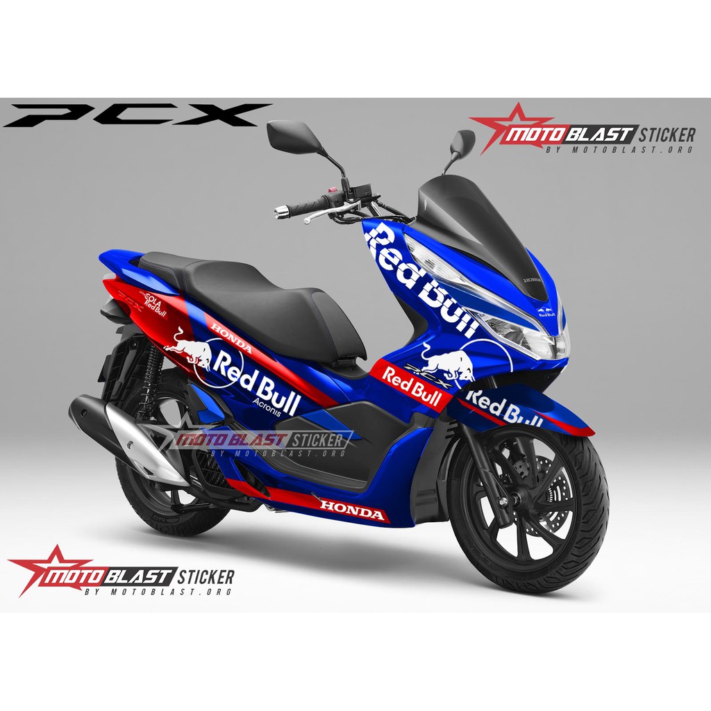 Jual Decal Stiker Honda Pcx 150 Redbul Blue Full Body Motoblast