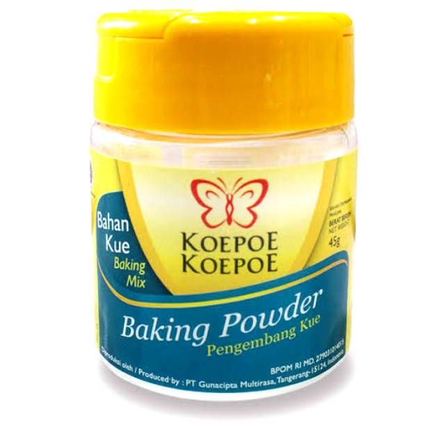 Jual Baking Powder Koepoe Kupu Pengembang Adonan Roti 45 gram | Shopee ...