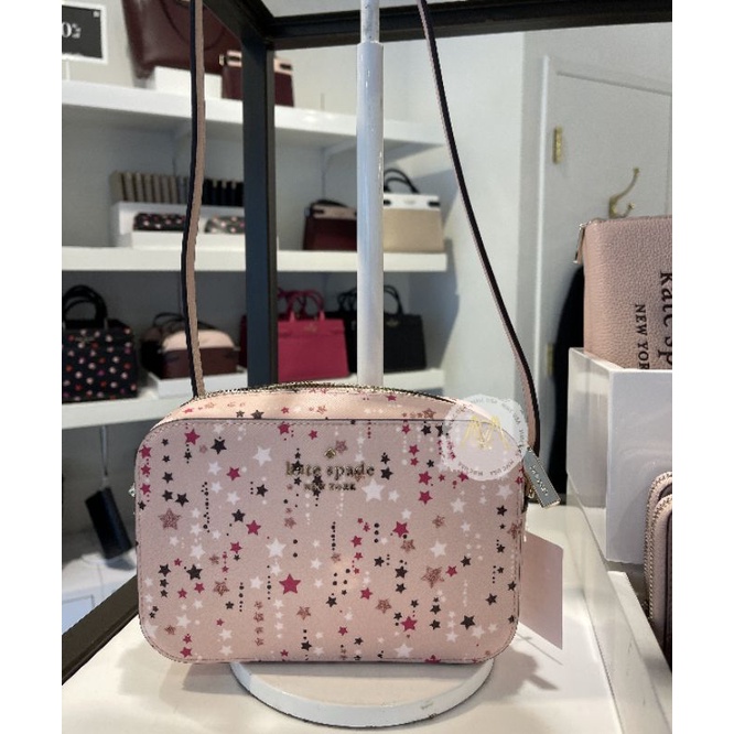 Kate Spade] Outlet K4729 650 TWINKLE PRINTED MINI CAMERA BAG ROSE