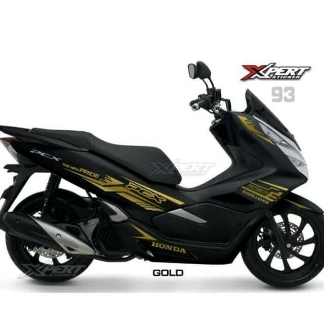Jual Cutting sticker pcx desain terbaru 2019 warna gold | Shopee Indonesia