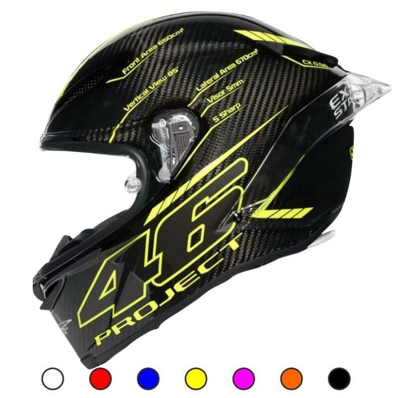 Jual STICKER HELM 46 PROJECT CUTTING SET NYALA JIKA TERKENA CAHAYA ...