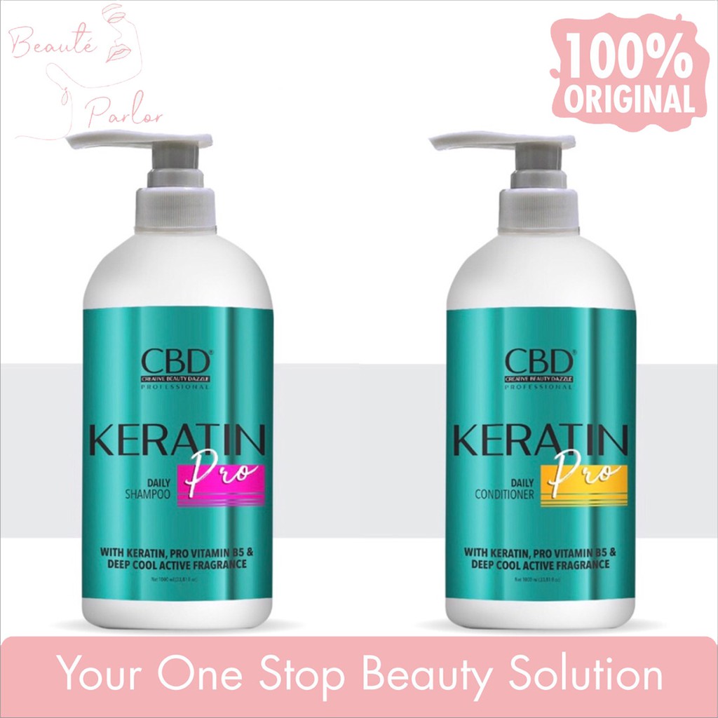 Jual CBD Keratin Pro Shampoo / Conditioner 1000ml Shampo Keratin / CBD ...