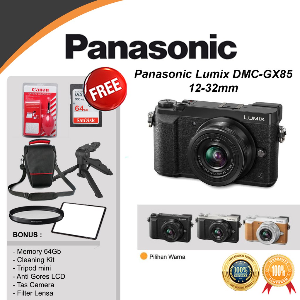 Jual Panasonic Lumix DMC-GX85 12-32mm - Kamera Mirrorless GX85K ...