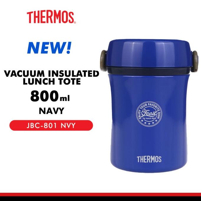 Jual Thermos Vacuum Lunch Tote Insulated Navy Blue (JBC801NVP