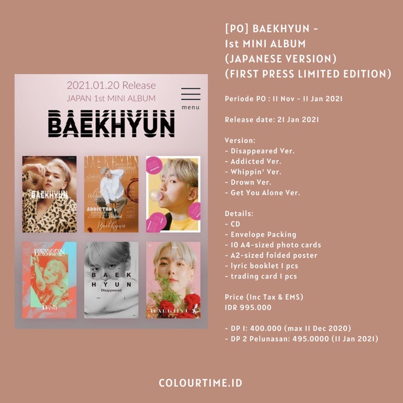 [PO] BAEKHYUN - JAPAN 1st MINI ALBUM