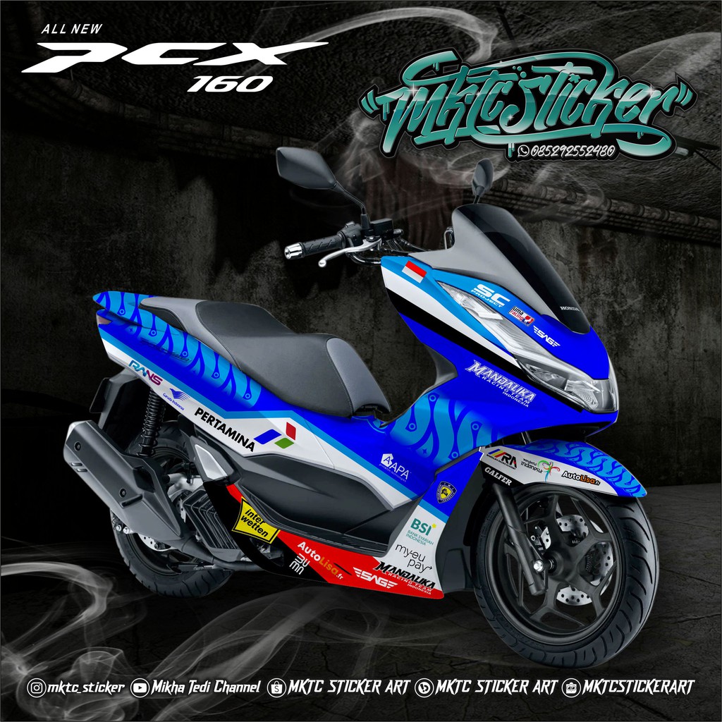 Jual DECAL STICKER PCX 160 LIVERY MOTO GP PERTAMINA MANDALIKA RACING ...