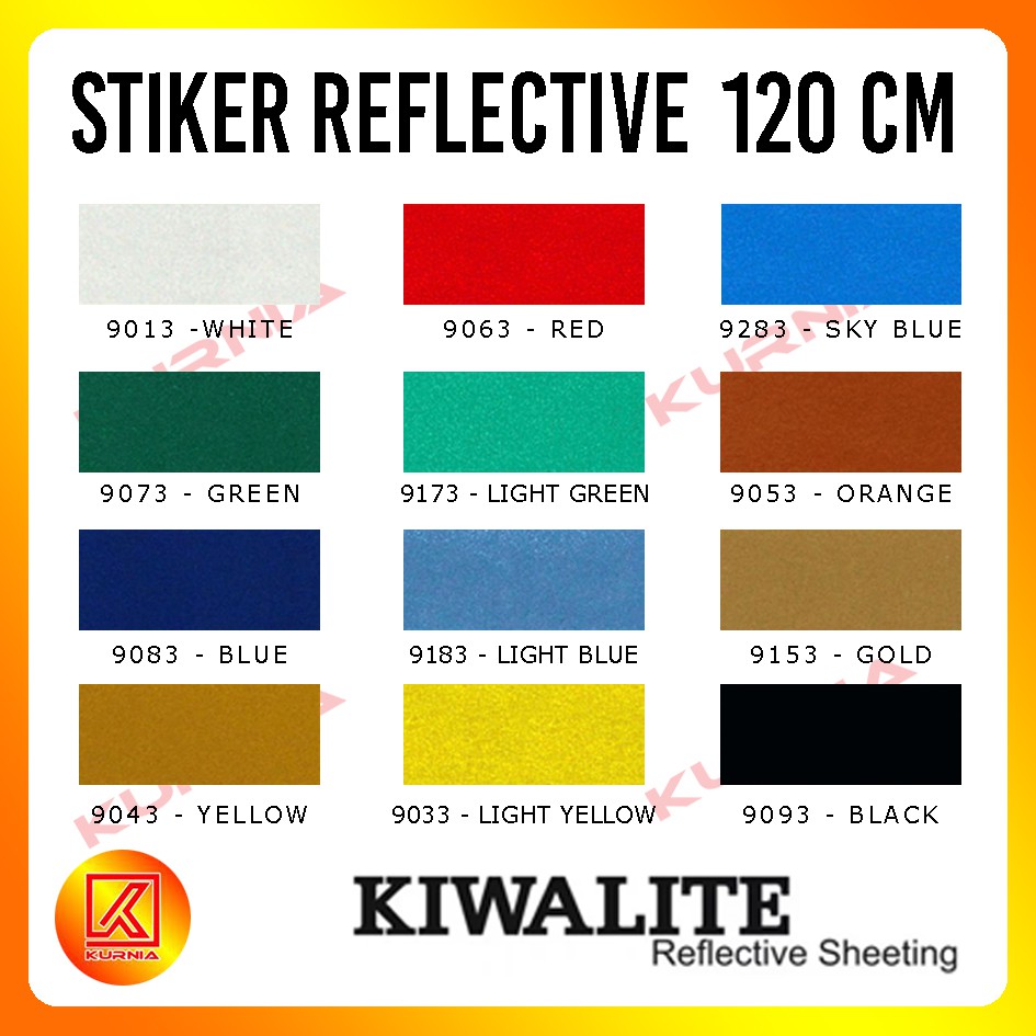 Jual Stiker Kiwalite / Stiker Reflective / Skotlet Reflector L.120cm x