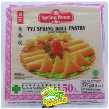 Jual Spring home tyj spring roll pastry kulit pangsit 250 gram (50 ...