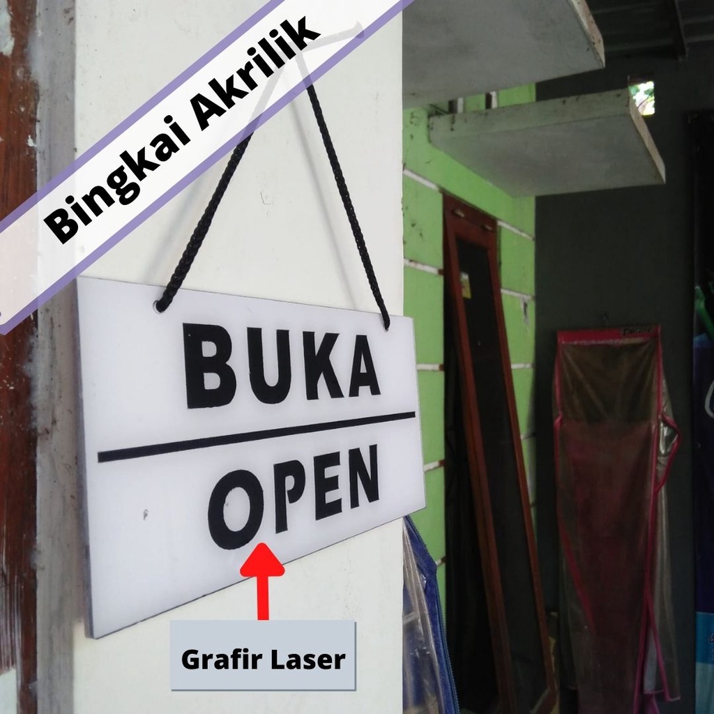 Jual Tulisan Open | Tulisan Close | Tulisan Buka | Tulisan Tutup