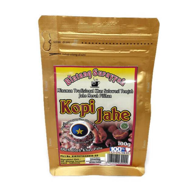 Jual Bintang Surayyah Kopi Jahe Palu 100g Shopee Indonesia