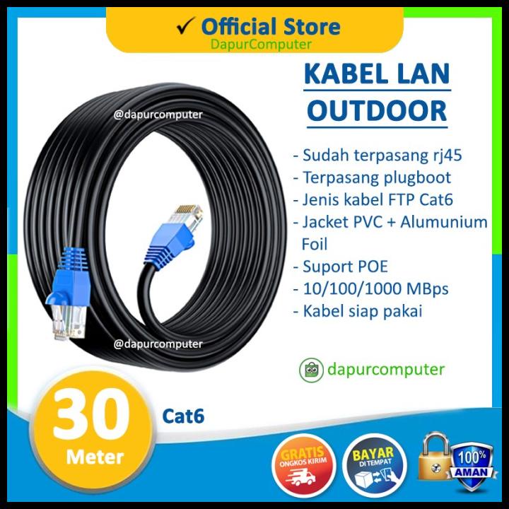 Jual Kabel Utp Lan Cat Outdoor Meter Terpasang Rj Plugboot Cat M Shopee Indonesia