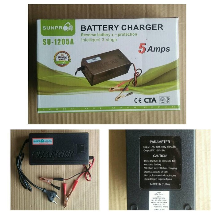 Jual Charger Aki Merk Sunpro Volt Amper Accu Battery Shopee