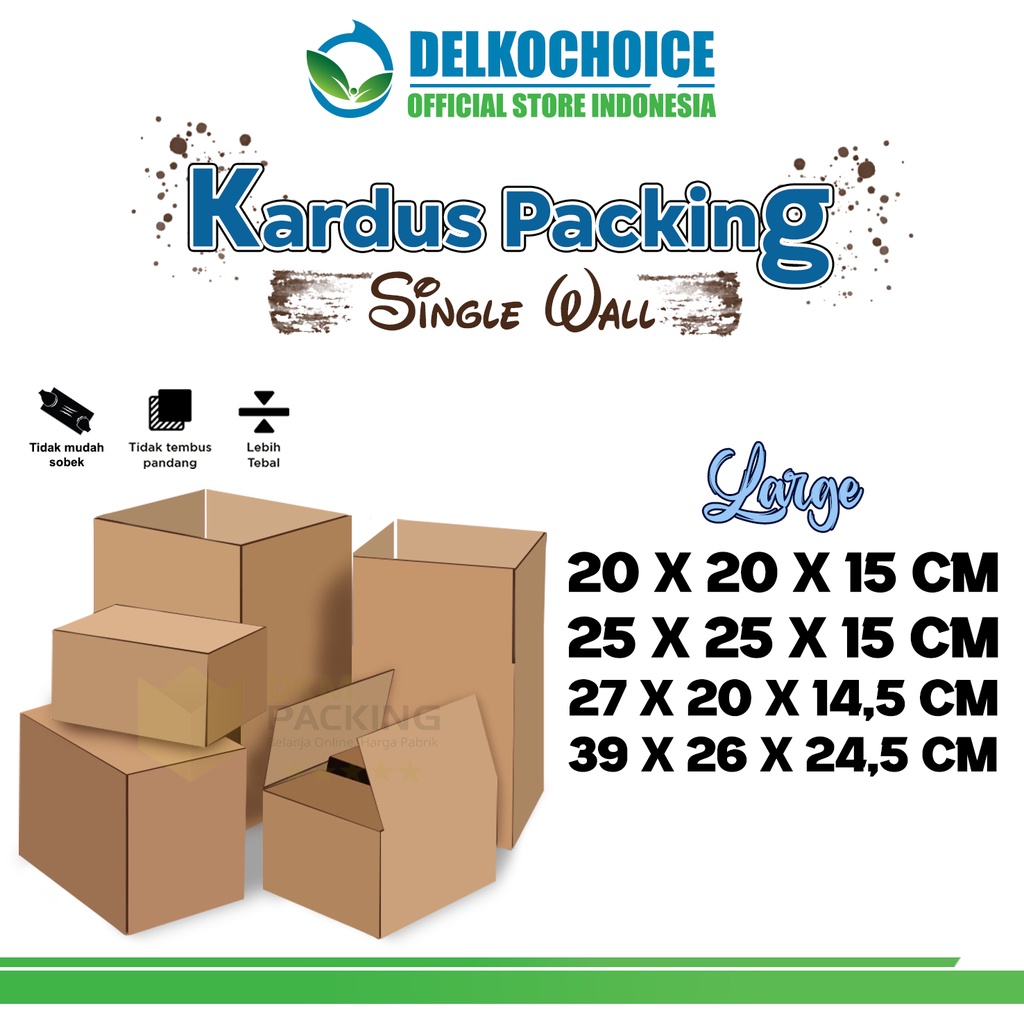 Jual KARDUS KARTON PACKING LARGE BOX KOTAK DUS RUSFET BESAR PACKAGING ...