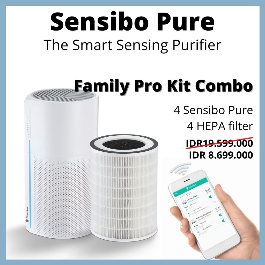 Jual Sensibo Pure Air, Smart Sensing Air Purifier Family Pro Combo