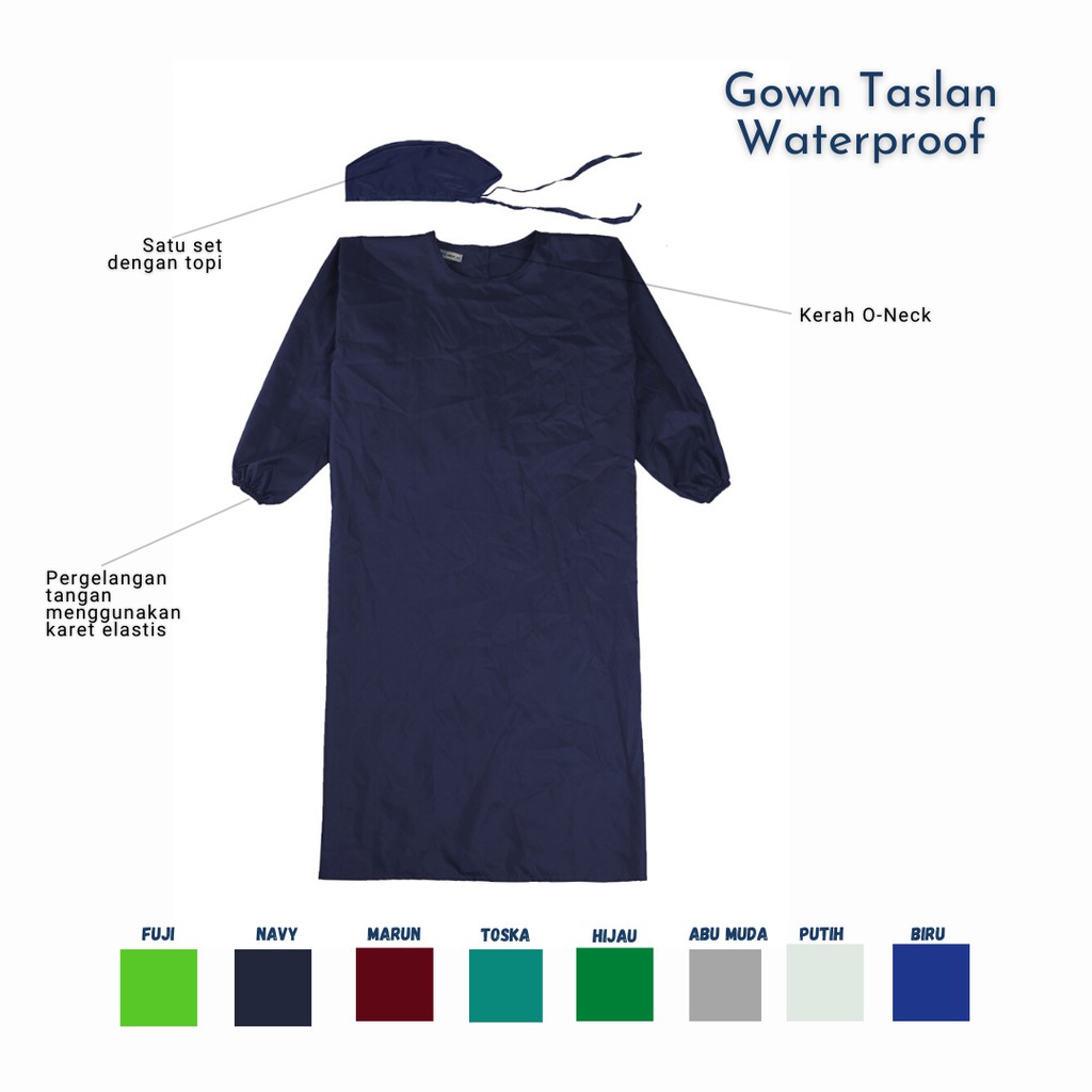 Jual Sba Medical Surgical Gown Taslan Premium Gown Waterproof