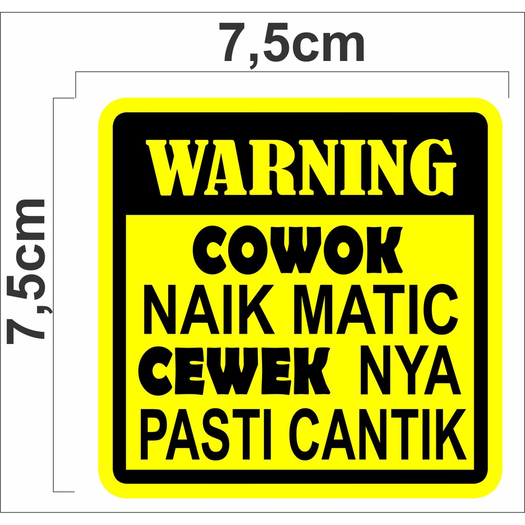 Jual Stiker Cutting Kata Kata Warning Lucu Shopee Indonesia 0037