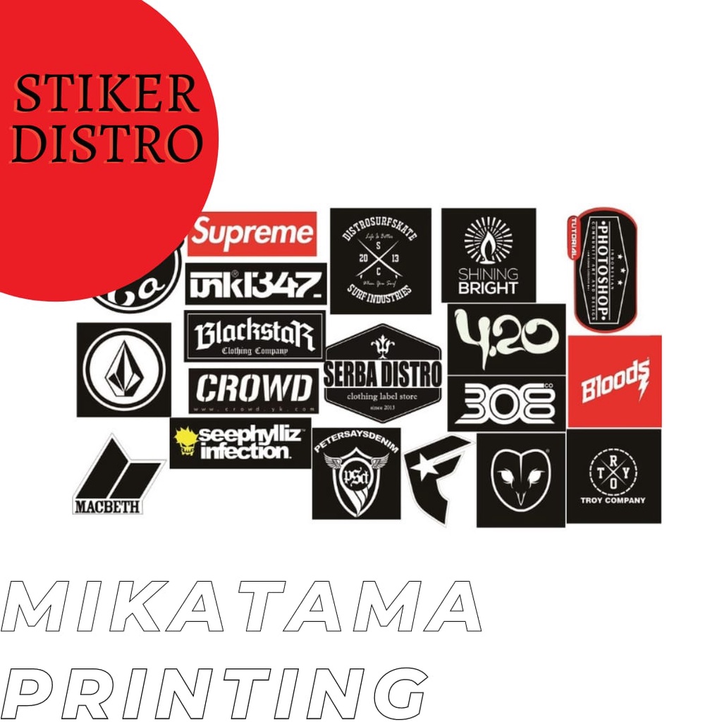 Jual Stiker Distro ( Custom) | Stiker Cina | Shopee Indonesia
