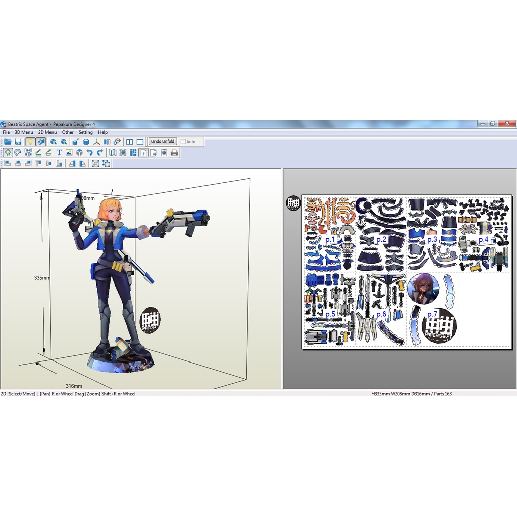 Jual Beatrix Space Agent Papercraft | Shopee Indonesia