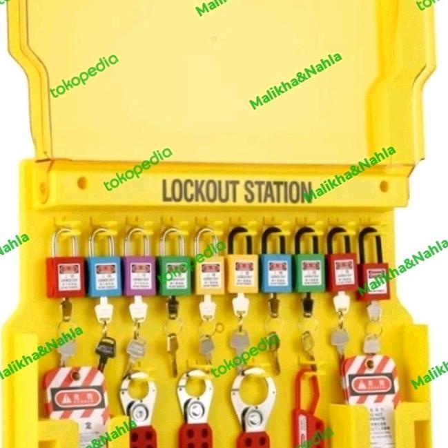 Jual Lockout Tagout Station With LOTO Devices. Lock Out Tag Out Kit ...