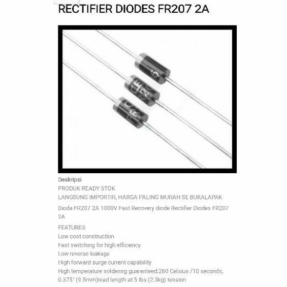 Jual Dioda FR207 Ultrafast | Shopee Indonesia