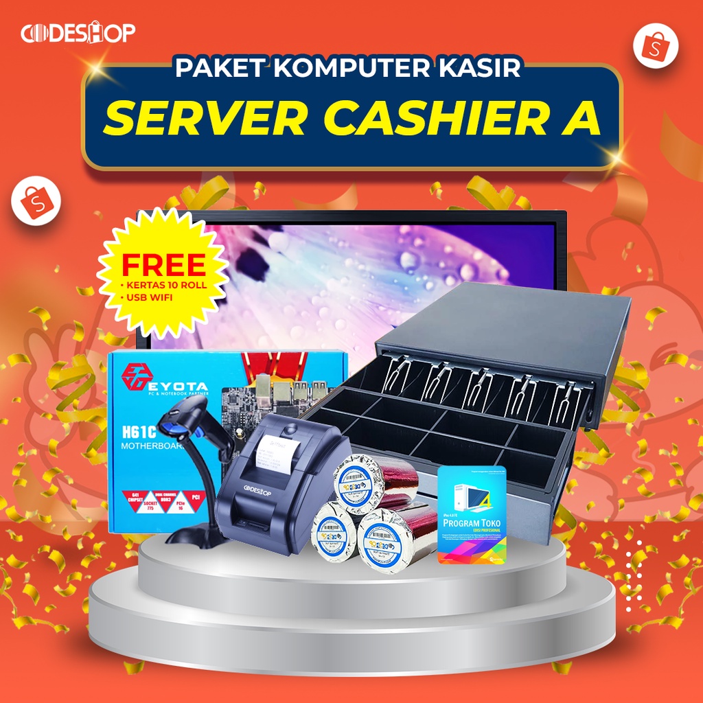 Jual PAKET KOMPUTER A KASIR SERVER ALL SET // SERVER CASHIER ALL SET A ...